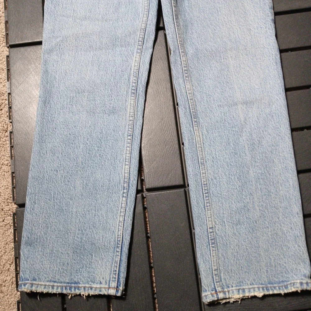 Abercrombie & Fitch 90's Straight Mid-Rise Cross Waist Women's Jeans Sz 25 JD162